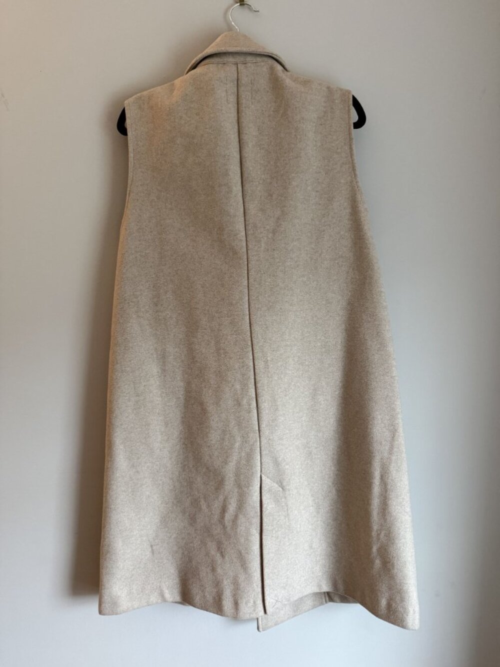 Zara Womens Tan Sleeveless Boyfriend Trench Vest Size L [jb] - Picture 5 of 9